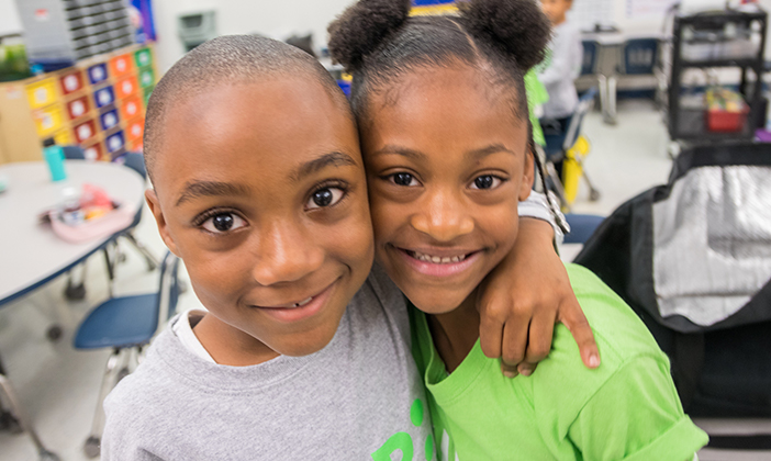 Students hugging